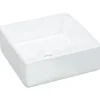 vidaXL Wasbak 37x37x13 cm vierkant keramiek wit