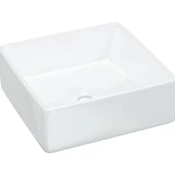 vidaXL Wasbak 37x37x13 cm vierkant keramiek wit