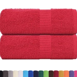 vidaXL Washandjes FROGN 2 st 30x30 cm 360 g/m² rood