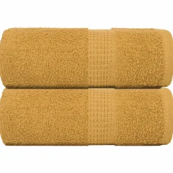 vidaXL Washandjes FROGN 2 st 30x30 cm 360 g/m² goud