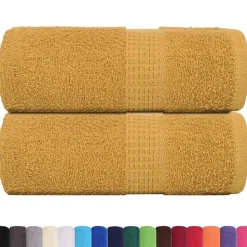 vidaXL Washandjes FROGN 2 st 30x30 cm 360 g/m² goud
