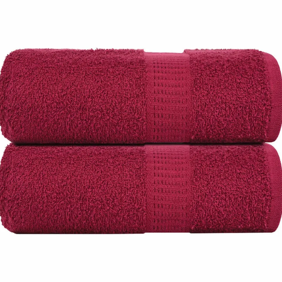 vidaXL Washandjes FROGN 2 st 30x30 cm 360 g/m² bordeaux