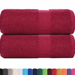 vidaXL Washandjes FROGN 2 st 30x30 cm 360 g/m² bordeaux