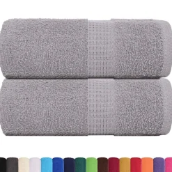 vidaXL Washandjes FROGN 2 st 30x30 cm 360 g/m² grijs