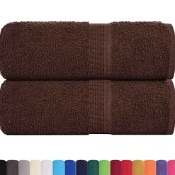 vidaXL Washandjes FROGN 2 st 30x30 cm 360 g/m² bruin