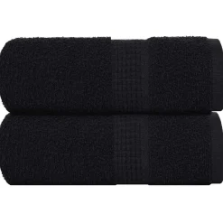 vidaXL Washandjes FROGN 2 st 30x30 cm 360 g/m² zwart