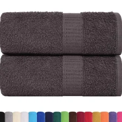 vidaXL Washandjes FROGN 2 st 15x21 cm 360 g/m² antraciet