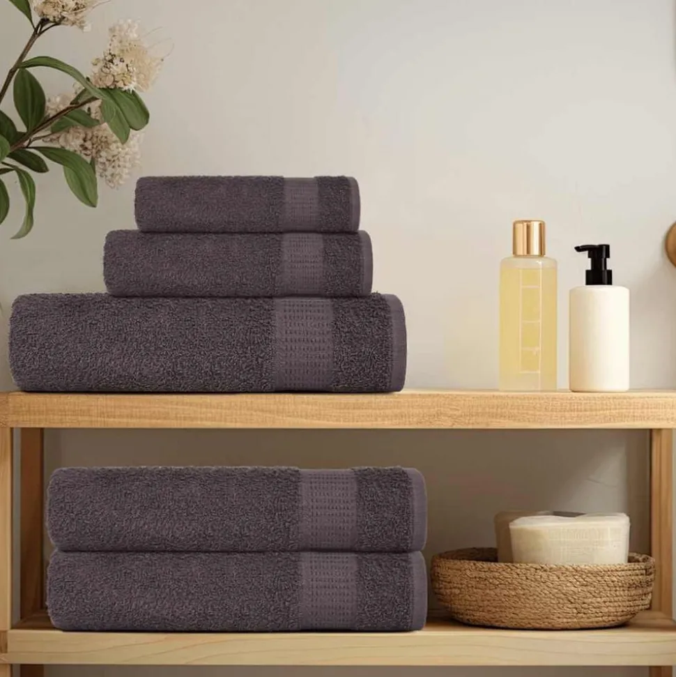 vidaXL Washandjes FROGN 2 st 15x21 cm 360 g/m² antraciet
