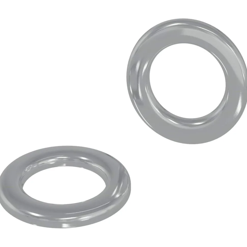 vidaXL Washers 2 pcs Zilver 10 x 10 x 0,8 mm IJzer