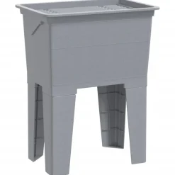 vidaXL Waskuip 59x41x75 cm hars grijs