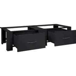 vidaXL Wasmachine Pedestal 2 pcs Zwart 127 x 54,5 x 32,5 cm Staal