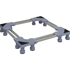 vidaXL Wasmachinebasis Grijs 67 x 67 x 12 cm Roestvrij staal