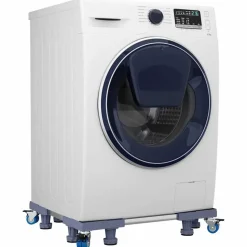 vidaXL Wasmachinebasis Grijs 66 x 66 x 12 cm Roestvrij staal