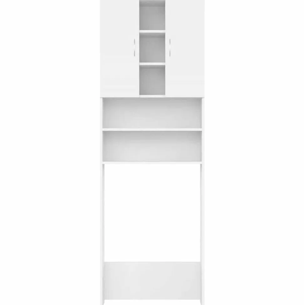 vidaXL Wasmachinekast 64x25,5x190 cm wit
