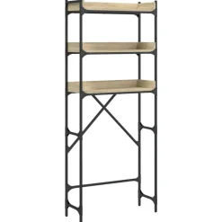 vidaXL Wasmachinekast 67x25x163 cm bewerkt hout sonoma eikenkleurig