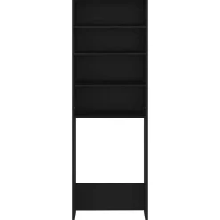 vidaXL Wasmachinekast 64x24x190 cm zwart