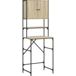 vidaXL Wasmachinekast 68x48,5x194 cm sonoma eikenkleurig