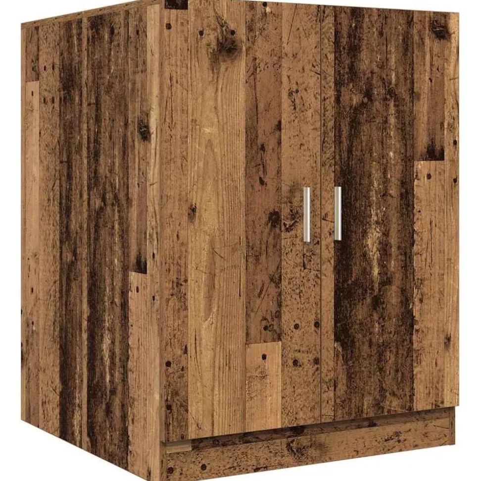 vidaXL Wasmachinekast 70,5x71,5x91,5 cm oud houtkleurig