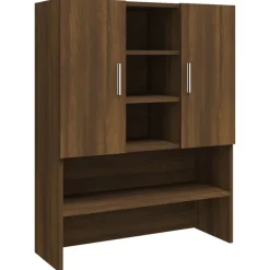 vidaXL Wasmachinekast 70,5x25,5x90 cm bruin eikenkleur