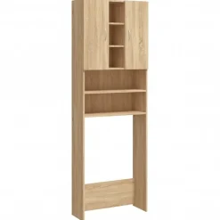 vidaXL Wasmachinekast 64x25,5x190 cm sonoma eikenkleurig