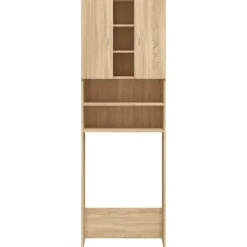 vidaXL Wasmachinekast 64x25,5x190 cm sonoma eikenkleurig