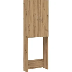 vidaXL Wasmachinekast 64x25,5x190 cm artisanaal eikenkleur