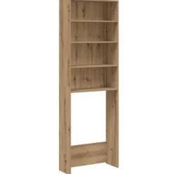 vidaXL Wasmachinekast 64x24x190 cm artisanaal eikenkleur