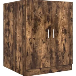 vidaXL Wasmachinekast 71x71,5x91,5 cm gerookt eikenkleurig