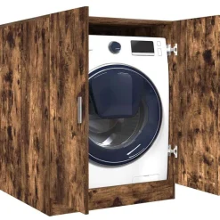 vidaXL Wasmachinekast 71x71,5x91,5 cm gerookt eikenkleurig