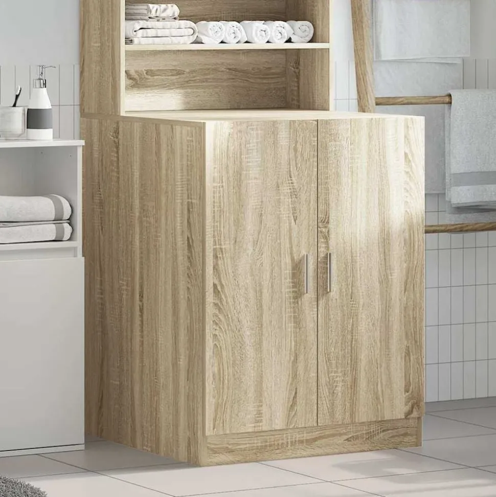 vidaXL Wasmachinekast 70,5x71,5x91,5 cm sonoma eikenkleurig