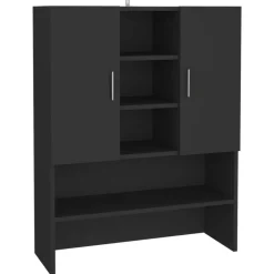 vidaXL Wasmachinekast 70,5x25,5x90 cm zwart