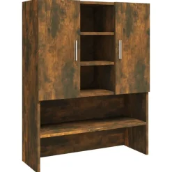 vidaXL Wasmachinekast 70,5x25,5x90 cm gerookt eikenkleurig