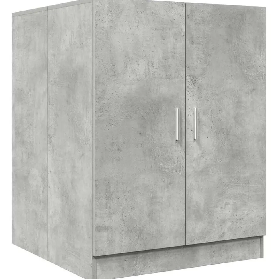 vidaXL Wasmachinekast 70,5x71,5x91,5 cm betongrijs