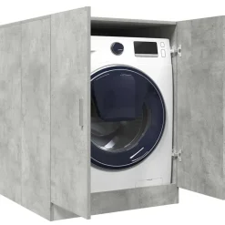 vidaXL Wasmachinekast 70,5x71,5x91,5 cm betongrijs