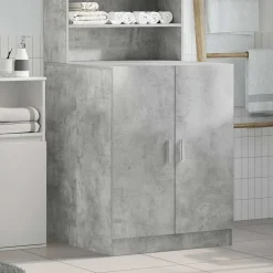 vidaXL Wasmachinekast 70,5x71,5x91,5 cm betongrijs