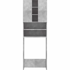 vidaXL Wasmachinekast 64x25,5x190 cm betongrijs