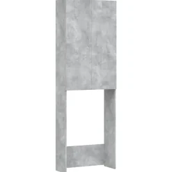 vidaXL Wasmachinekast 64x25,5x190 cm betongrijs