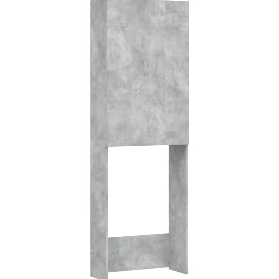 vidaXL Wasmachinekast 64x25,5x190 cm betongrijs