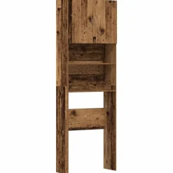vidaXL Wasmachinekast 64x24x190 cm bewerkt hout oud houtkleurig