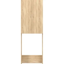 vidaXL Wasmachinekast 64x25,5x190 cm sonoma eikenkleurig