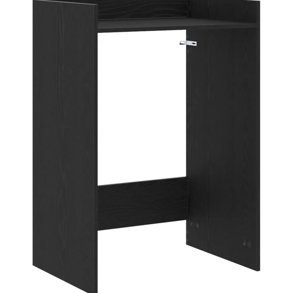 vidaXL Wasmachinekast Zwart Eiken 67,5 x 48 x 97 cm Bewerkt hout