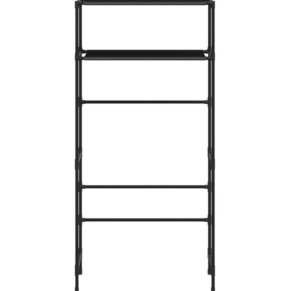 vidaXL Wasmachinerek 2-laags 69x28x143 cm ijzer zwart