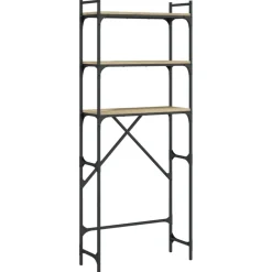 vidaXL Wasmachinerek 67x25x163 cm bewerkt hout sonoma eikenkleurig