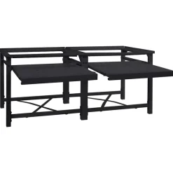 vidaXL Wasmachineverhoger 2 stuks Zwart 120 x 56 x 52 cm Staal
