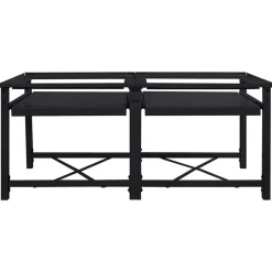 vidaXL Wasmachineverhoger 2 stuks Zwart 120 x 56 x 52 cm Staal