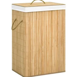 vidaXL Wasmand met 2 vakken 72 L bamboe