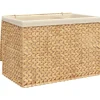 vidaXL Wasmand met 3 vakken 75x42,5x52 cm waterhyacint