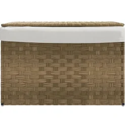 vidaXL Wasmand met deksel 55,5x35x34 cm poly rattan