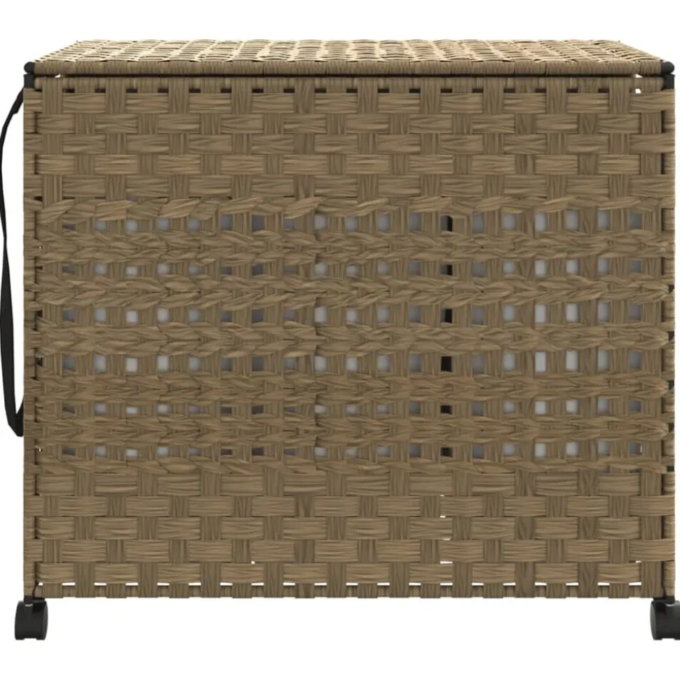 vidaXL Wasmand op wielen 66x35x60 cm rattan
