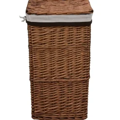 vidaXL Wasmand wilgen bruin